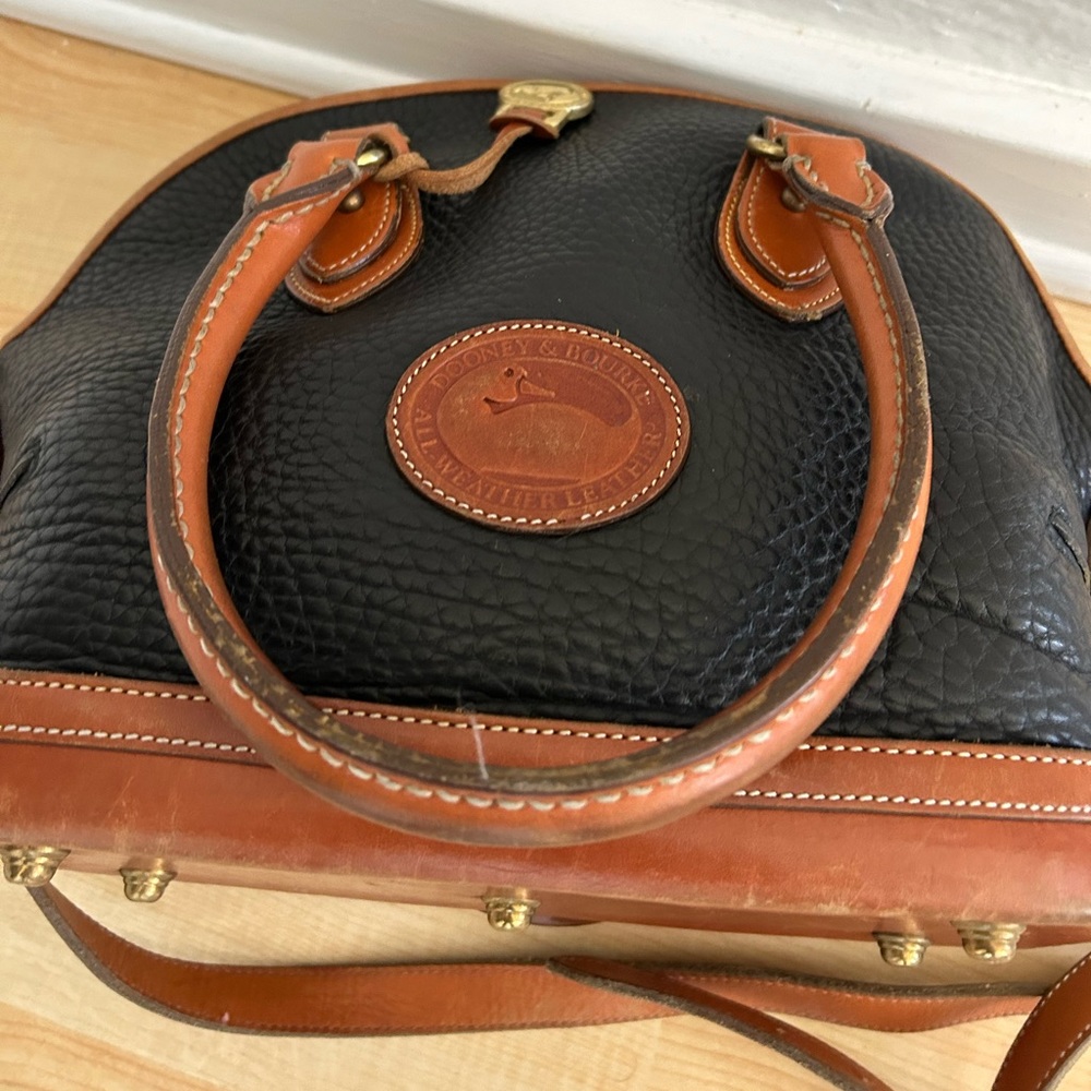 Vintage Dooney & Bourke Domed All Wear Leather Purse Norfolk Satchel Collection - Picture 4 of 13